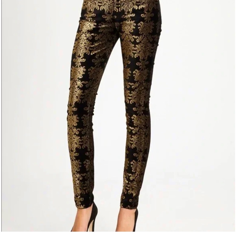 7FAM Velvet Brocade pants 7 For All Mankind
